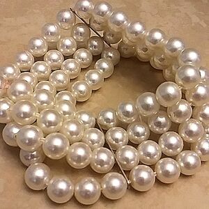 Vintage Four Strand Faux Pearl Bracelet